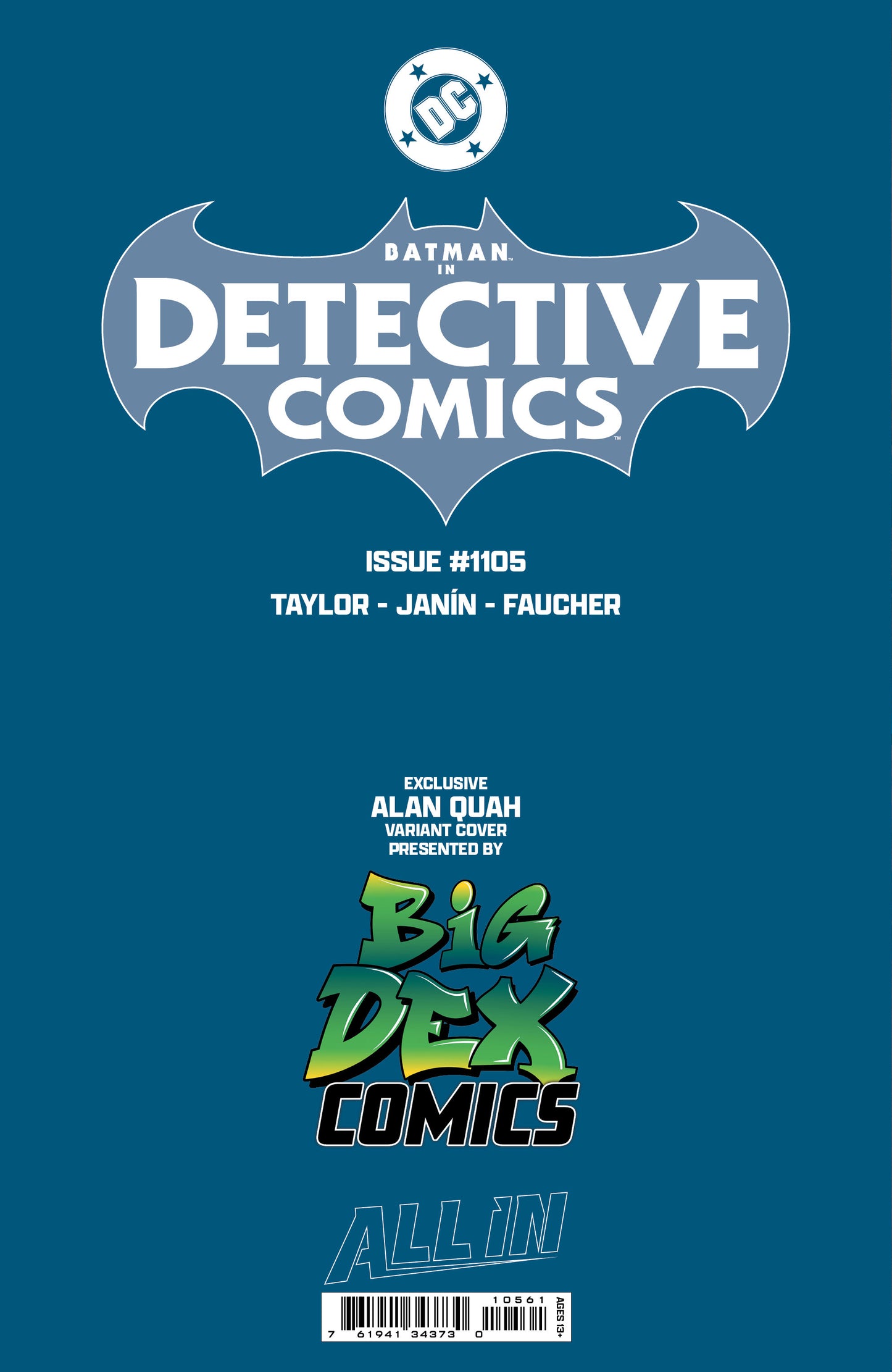 Batman Detective Comics #1105 ALAN QUAH Exclusive Foil Virgin Variant