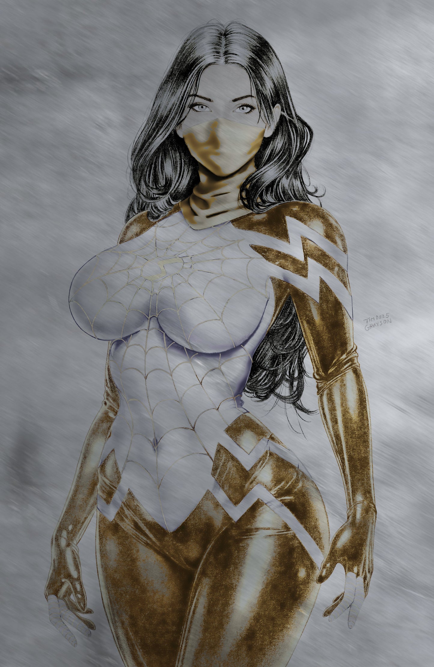WAIFU CHRONICLES #1 - GHOST SPIDER COSPLAY - TIM GRAYSON COVER B METAL LTD 10
