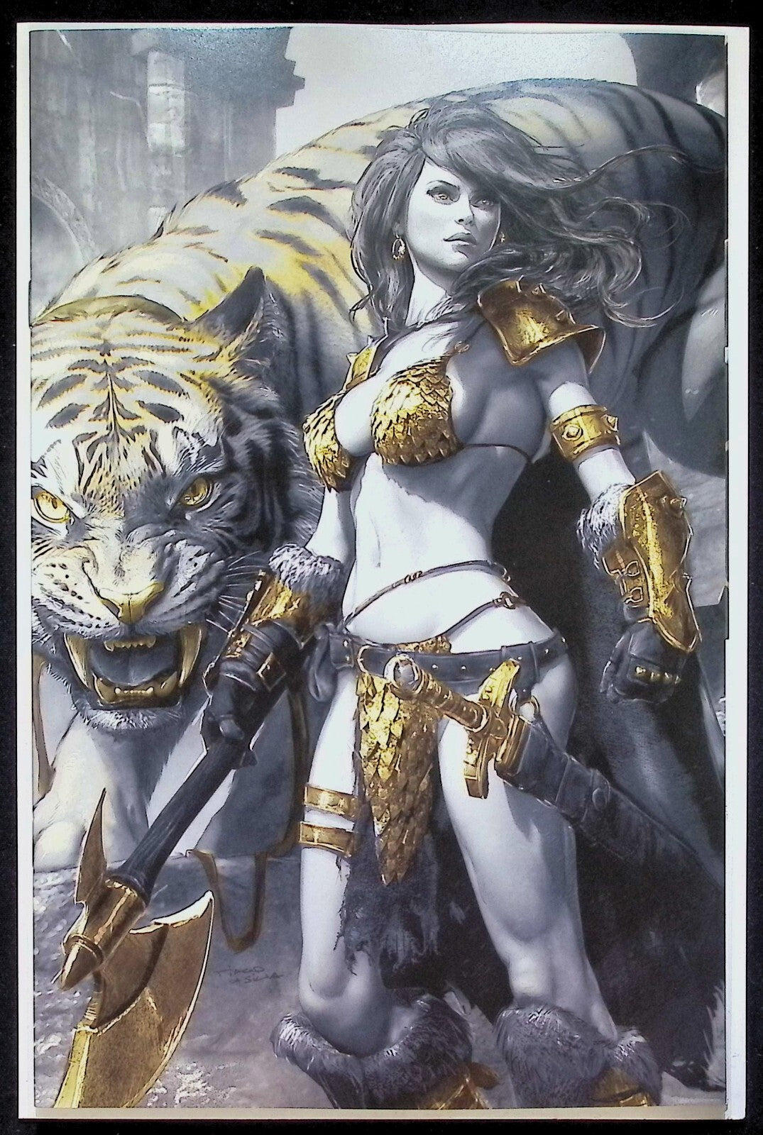 RED SONJA DEATH AND THE DEVIL #1 - TIAGO DA SILVA COVER B +COA LTD 200 NM+