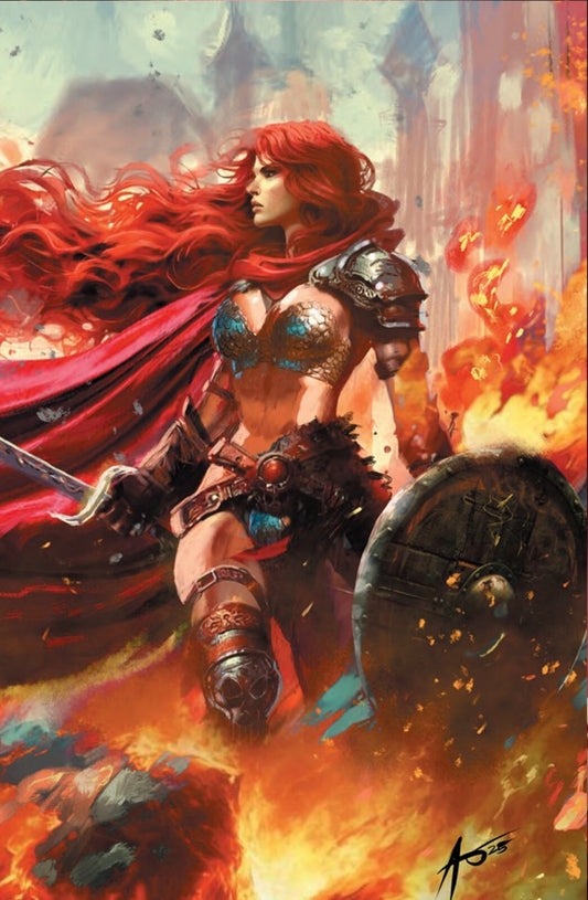 RED SONJA NOIR #1 - RUDY AO VIRGIN VARIANT WRAPAROUND COVER A HEROESCON EXCLUSIVE