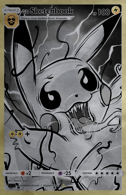 GORKEM DEMIR SKETCHBOOK - PIKAMIZED COVER C METAL VARIANT NYCC 2025 EXCLUSIVE