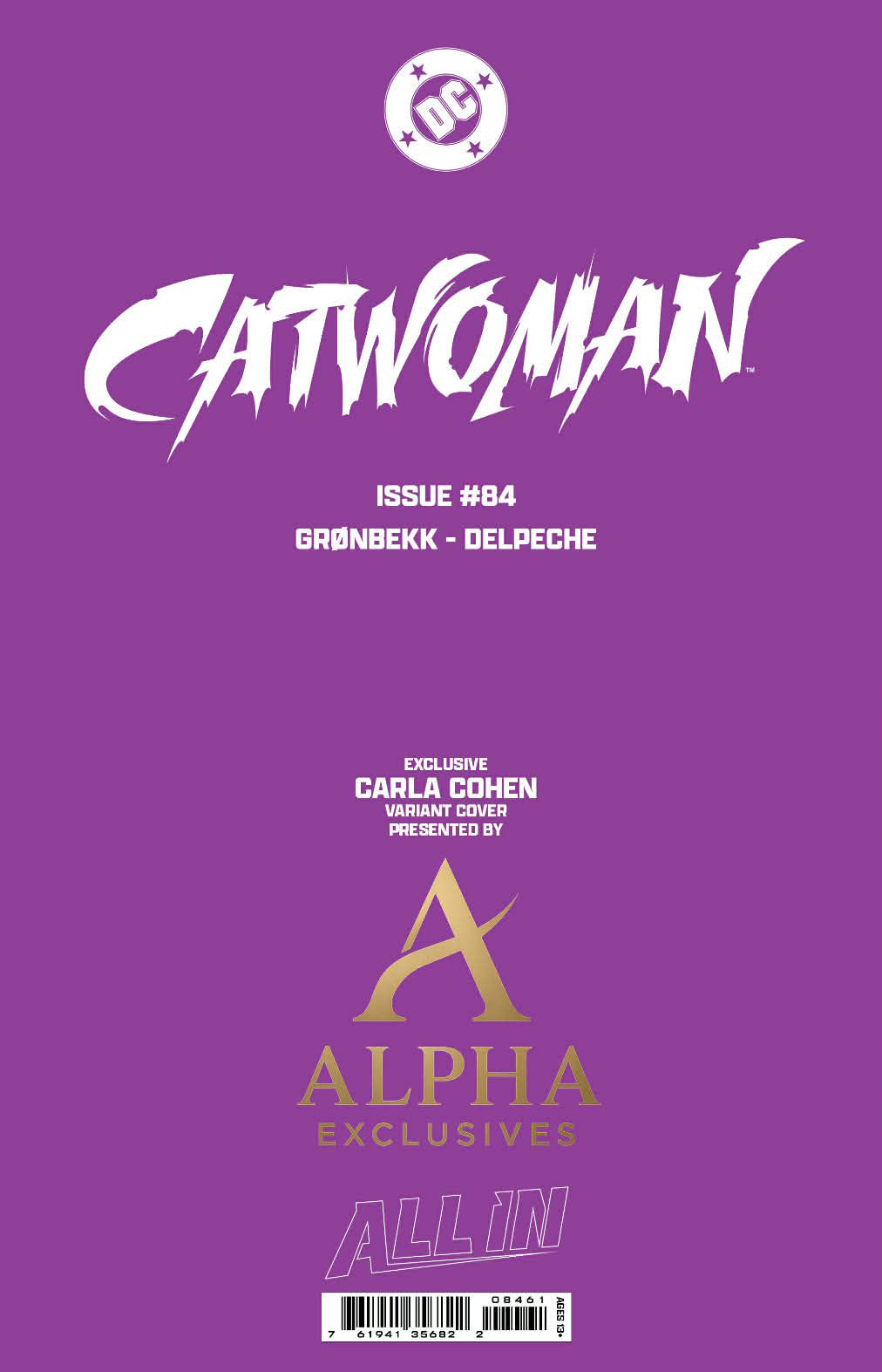 Catwoman #84 CARLA COHEN Exclusive Trade Dress