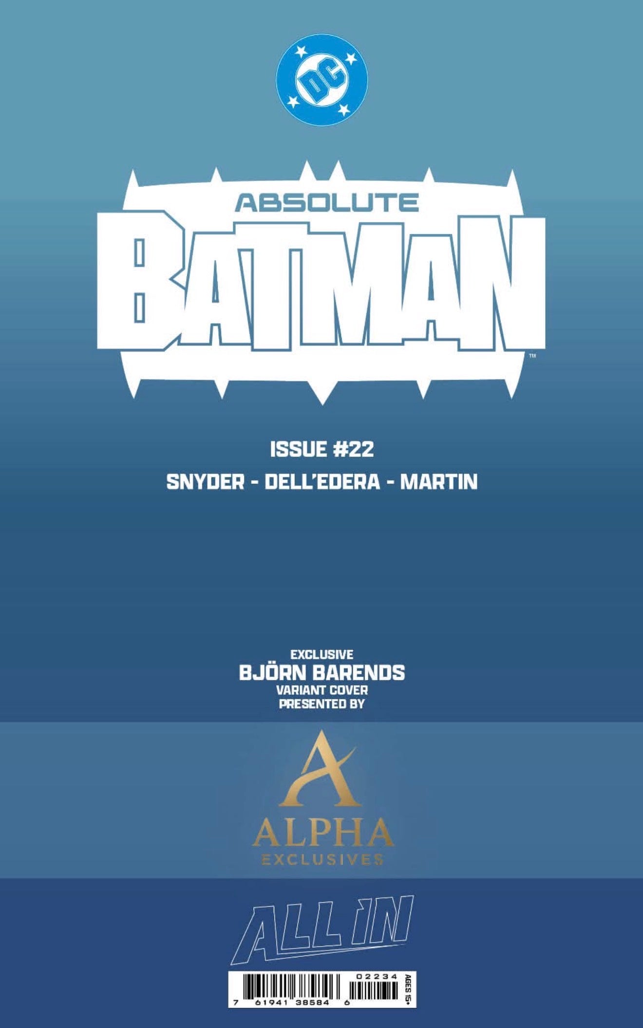 Absolute Batman #22 BJORN BARENDS HeroesCon Exclusive Virgin Variant (Pre-Order)