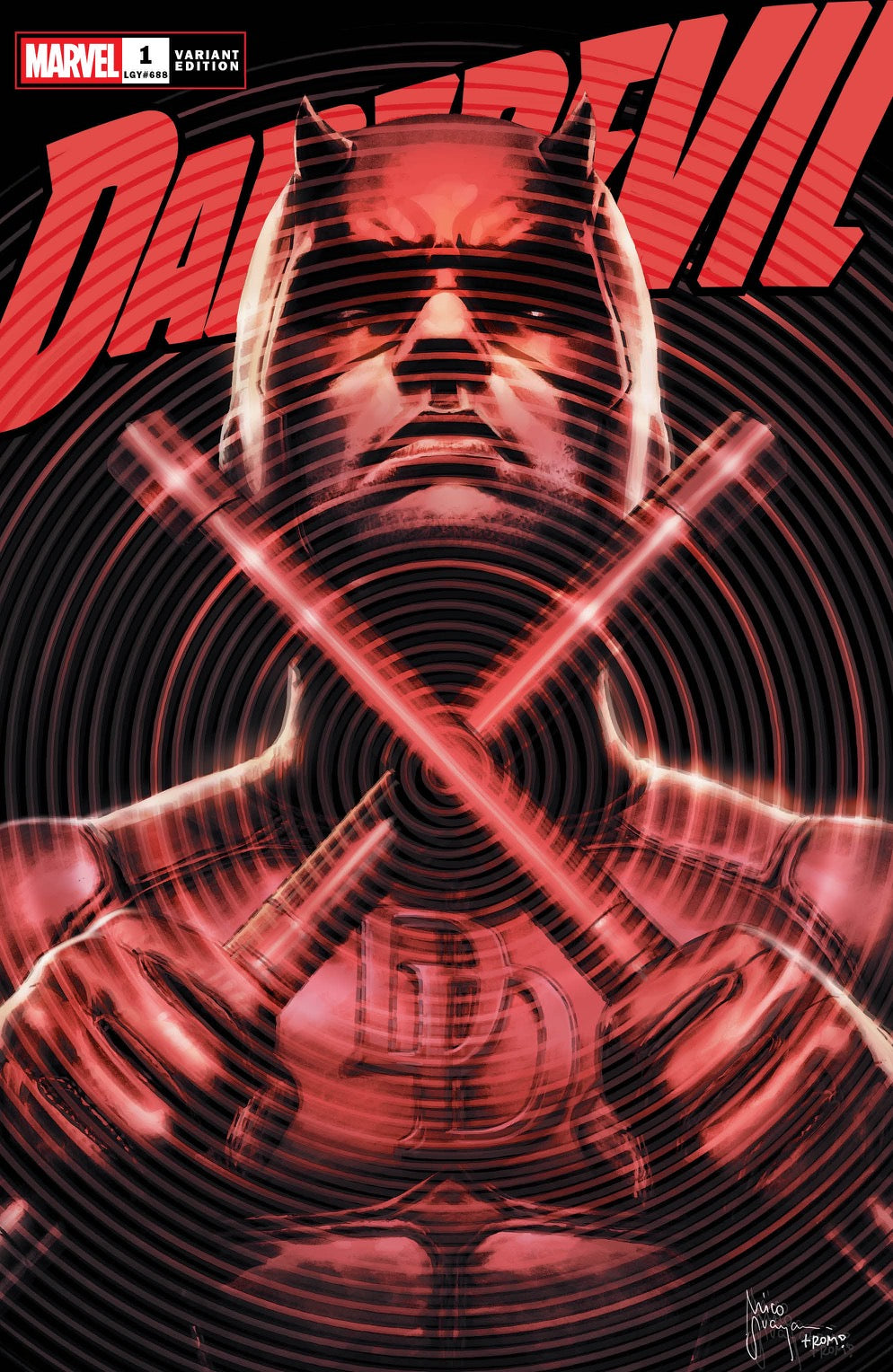Daredevil #1 Mico Suayan Big Dex Comics C2E2 exclusive trade variant Marvel comic book cover