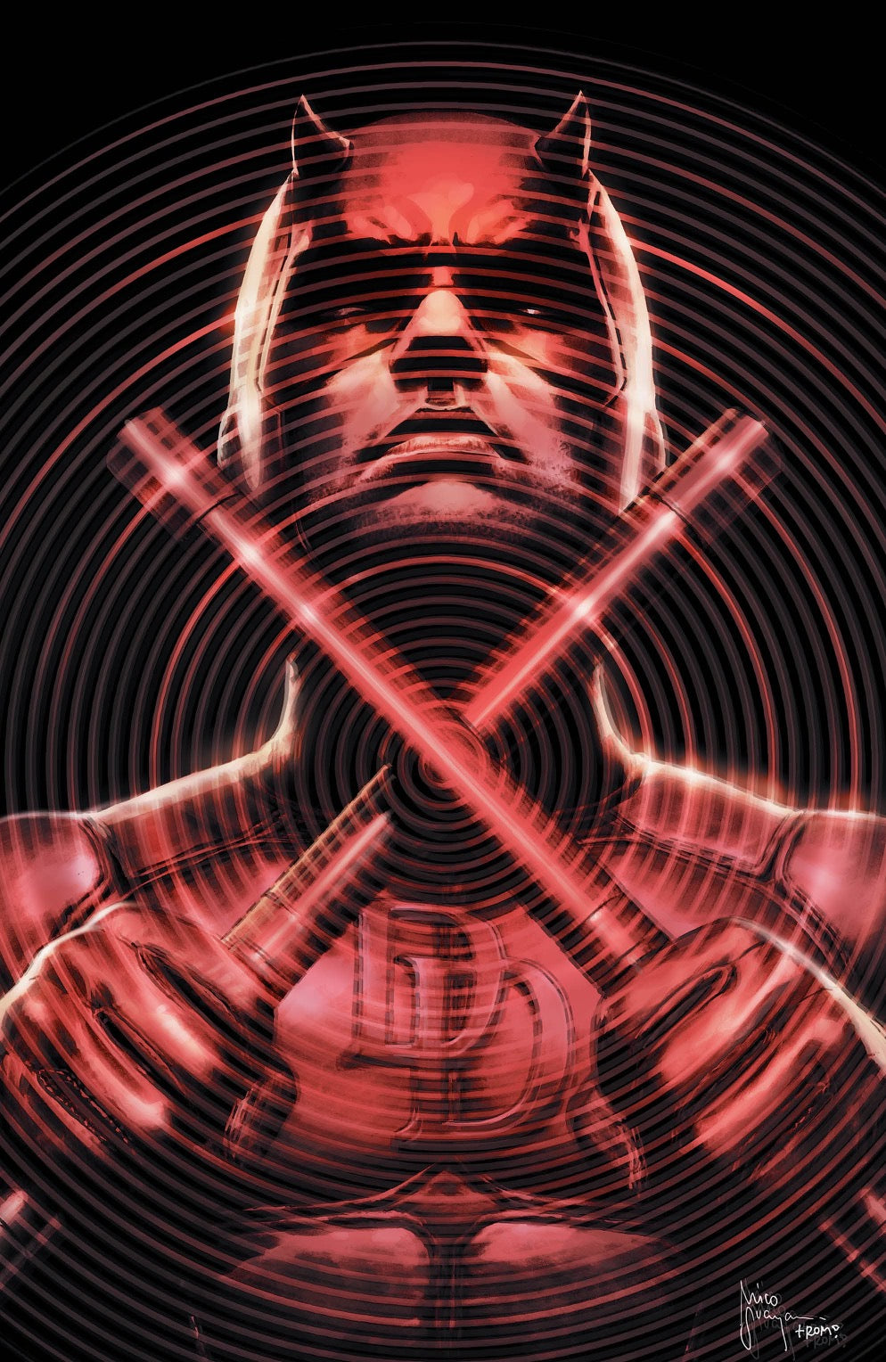 Daredevil #1 Mico Suayan Big Dex Comics C2E2 exclusive virgin variant Marvel comic book cover