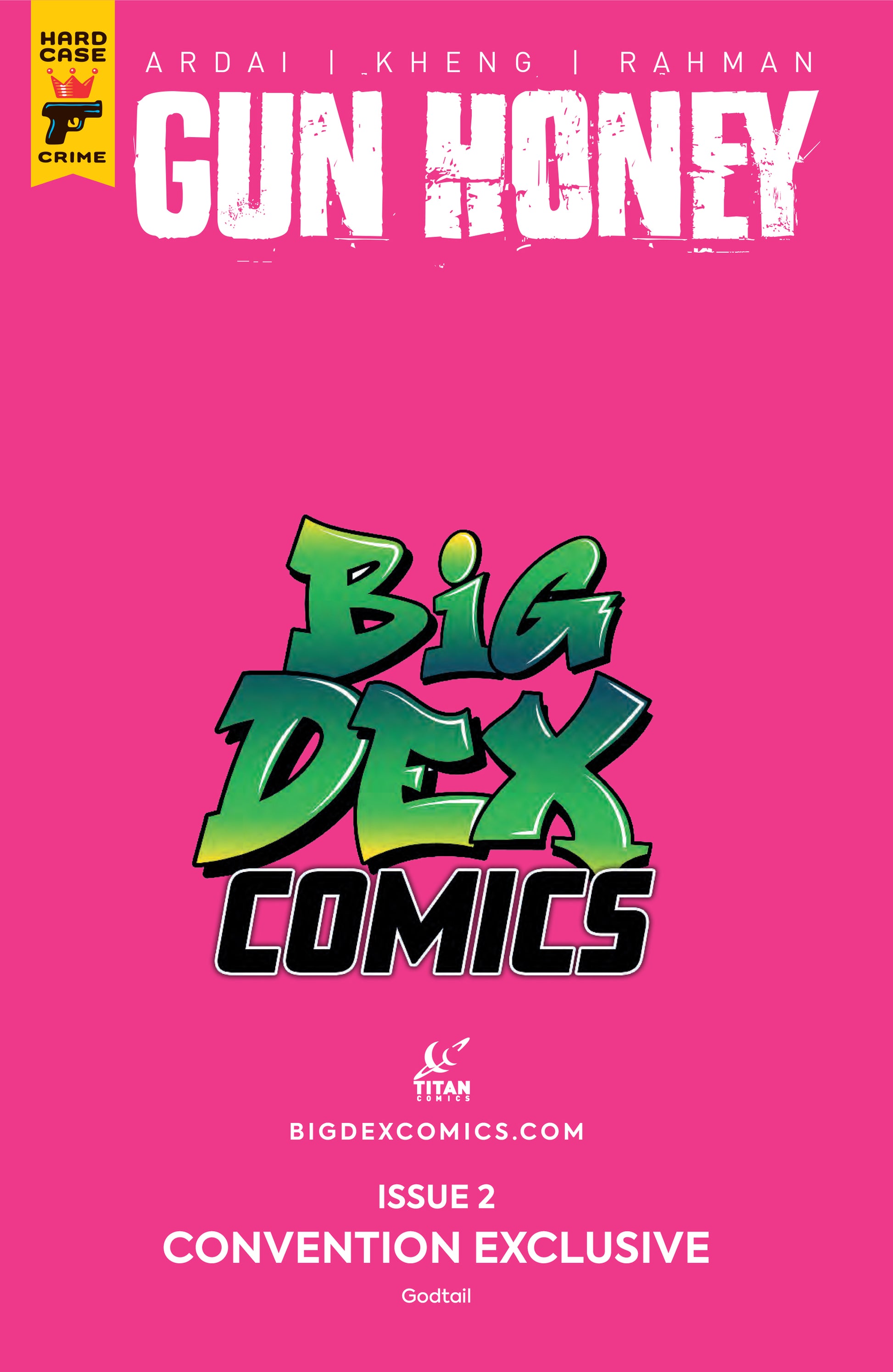 Gun Honey #2 Godtail HeroesCon Exclusive Virgin Variant back cover by Big Dex Comics