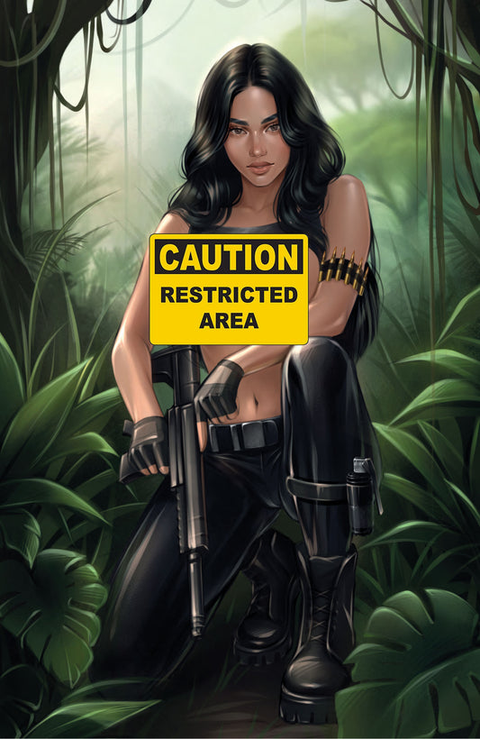 Gun Honey #2 HeroesCon Exclusive Risque Virgin Variant cover art by Pilnikova Art.