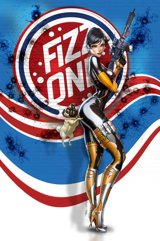 Pop Kill #3 Jamie Tyndall Big Dex Comics MegaCon Exclusive Bulldog Mayhem Virgin Variant cover featuring bulldog artwork