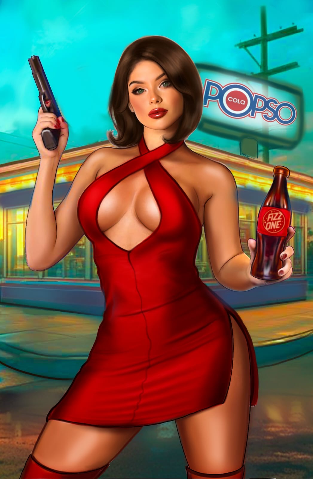 Pop Kill #4 BRUNA SALES HeroesCon Exclusive Virgin Variant Front Cover