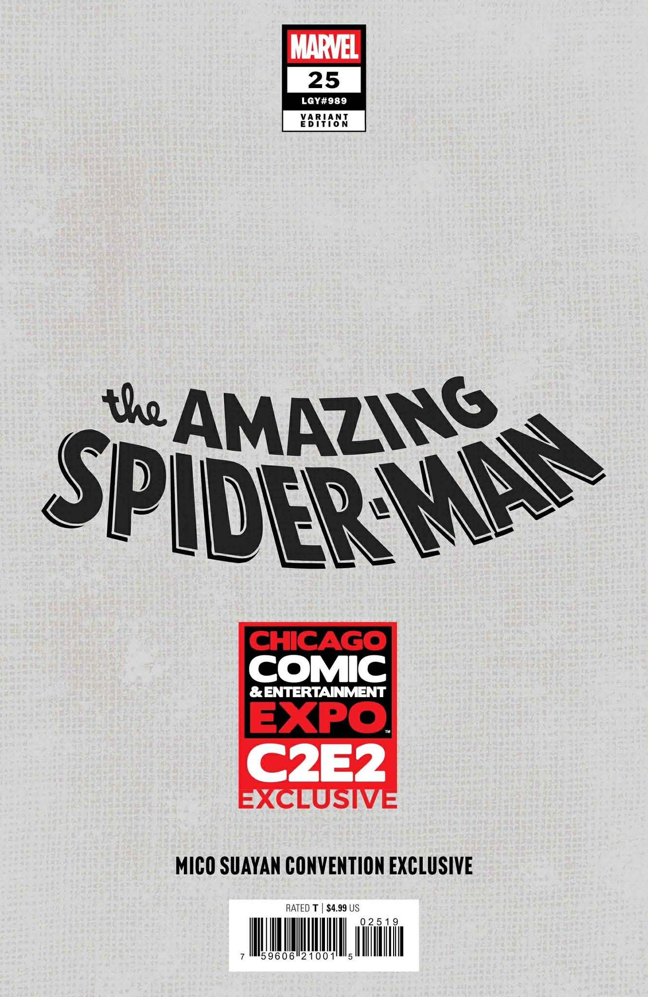 Spider-Man #25 MICO SUAYAN C2E2 Exclusive Virgin Variant Trade/Virgin Set