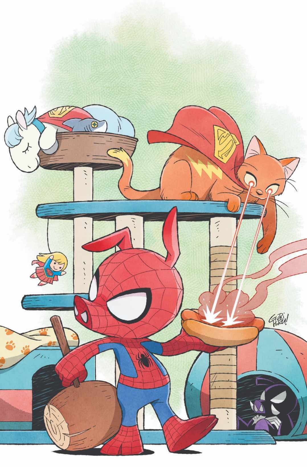 Spider-Man Superman #1 Gurihiru virgin variant Big Dex Comics exclusive clean cover Marvel DC crossover comic