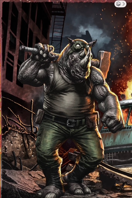 Teenage Mutant Ninja Turtles #19 Mico Suayan HeroesCon Exclusive Rhino Virgin Variant comic book cover